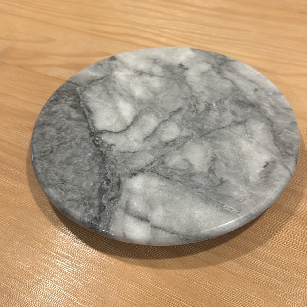White marble lazy susan - Picture 3 of 4